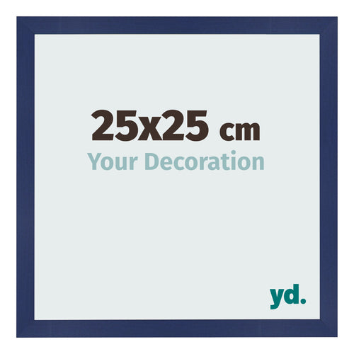 Fotokader 25x25cm Donkerblauw Geveegd MDF Bologna Voorzijde Maat | Yourdecoration.be