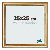 Fotokader 25x25cm Goud Antiek MDF Lazio Voorzijde Maat | Yourdecoration.be