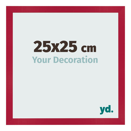 Fotokader 25x25cm Rood MDF Bologna Voorzijde Maat | Yourdecoration.be