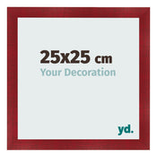 Fotokader 25x25cm Wijnrood Geveegd MDF Pisa Voorzijde Maat | Yourdecoration.be