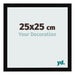 Fotokader 25x25cm Zwart Hoogglans MDF Bologna Voorzijde Maat | Yourdecoration.be