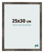 Fotokader 25x30 cm Geoxideerd Metaal MDF Bologna Voorzijde Maat | Yourdecoration.be