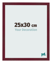 Fotokader 25x30 cm Wijnrood Geveegd MDF Bologna Voorzijde Maat | Yourdecoration.be