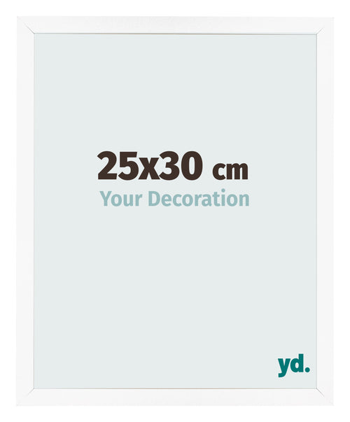 Fotokader 25x30 cm Wit Mat MDF Bologna Voorzijde Maat | Yourdecoration.be