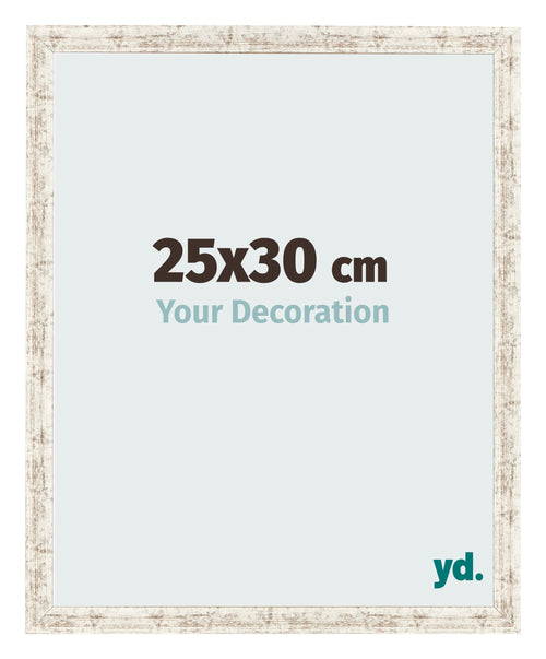 Fotokader 25x30cm Wit Vintage MDF Bologna Voorzijde Maat | Yourdecoration.be