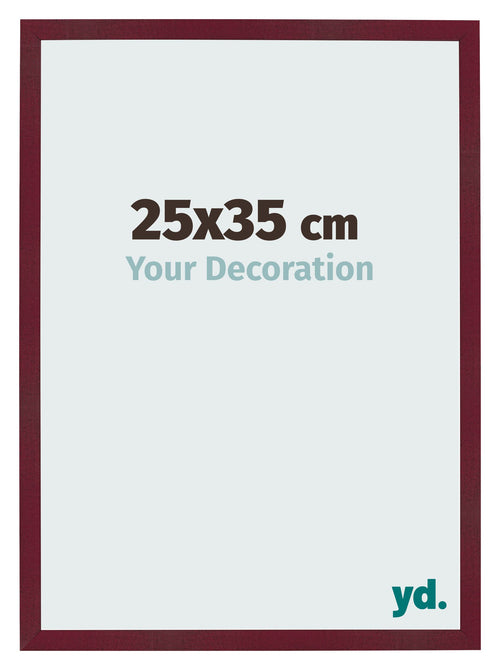 Fotokader 25x35 cm Wijnrood Geveegd MDF Bologna Voorzijde Maat | Yourdecoration.be