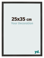 Fotokader 25x35 cm Zwart Mat MDF Bologna Voorzijde Maat | Yourdecoration.be