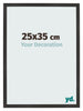 Fotokader 25x35 cm Zwart Mat MDF Bologna Voorzijde Maat | Yourdecoration.be