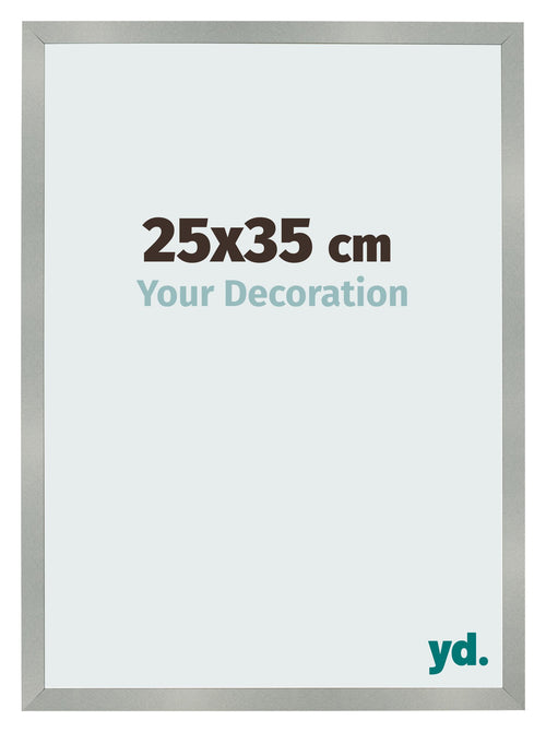 Fotokader 25x35cm Aluminium Geborsteld MDF Bologna Voorzijde Maat | Yourdecoration.be