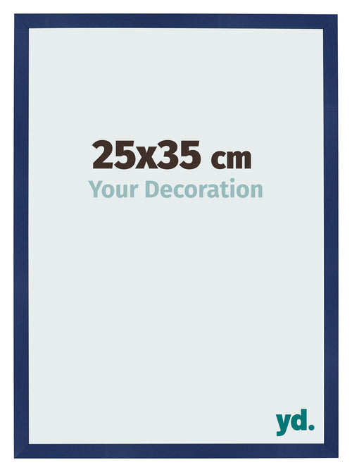 Fotokader 25x35cm Donkerblauw Geveegd MDF Bologna Voorzijde Maat | Yourdecoration.be