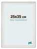 Fotokader 25x35cm Wit Geveegd MDF Lazio Voorzijde Maat | Yourdecoration.be