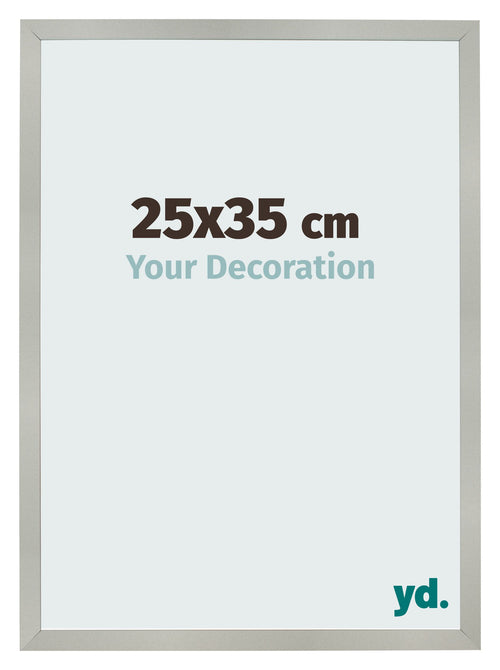 Fotokader 25x35cm Zilver Mat MDF Bologna Voorzijde Maat | Yourdecoration.be
