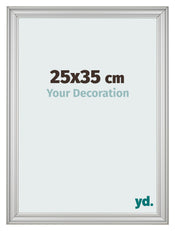 Fotokader 25x35cm Zilver Mat MDF Lazio Voorzijde Maat | Yourdecoration.be