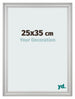 Fotokader 25x35cm Zilver Mat MDF Lazio Voorzijde Maat | Yourdecoration.be