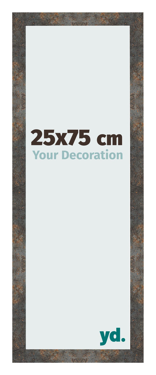 Fotokader 25x75 cm Geoxideerd Metaal MDF Bologna Voorzijde Maat | Yourdecoration.be