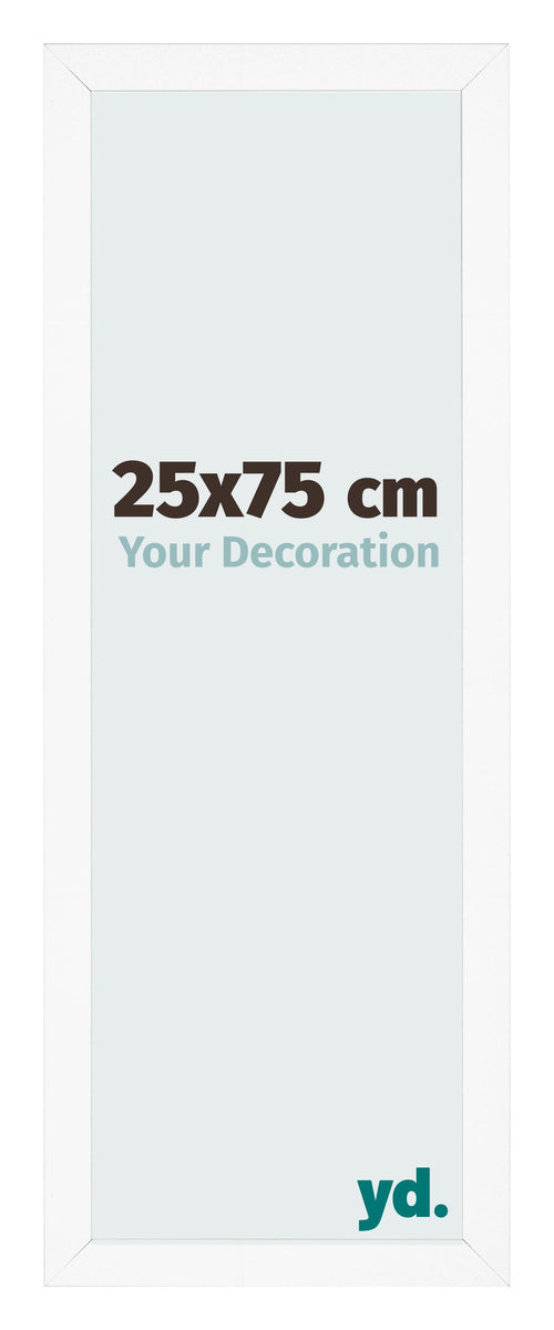 Fotokader 25x75 cm Wit Mat MDF Bologna Voorzijde Maat | Yourdecoration.be