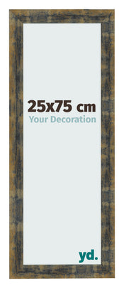 Fotokader 25x75cm Blauw Goud Gemeleerd MDF Pisa Voorzijde Maat | Yourdecoration.be