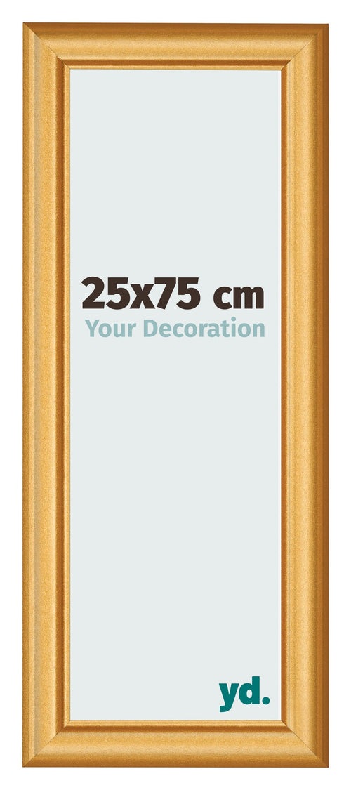 Fotokader 25x75cm Goud Mat MDF Lazio Voorzijde Maat | Yourdecoration.be