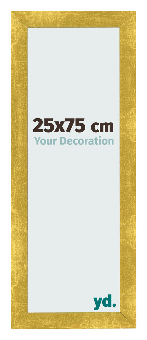 Fotokader 25x75cm Goud Vintage MDF Pisa Voorzijde Maat | Yourdecoration.be