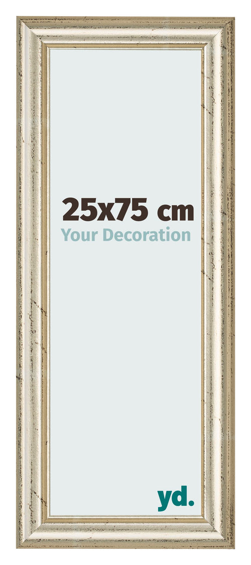 Fotokader 25x75cm Metaalglans MDF Lazio Voorzijde Maat | Yourdecoration.be