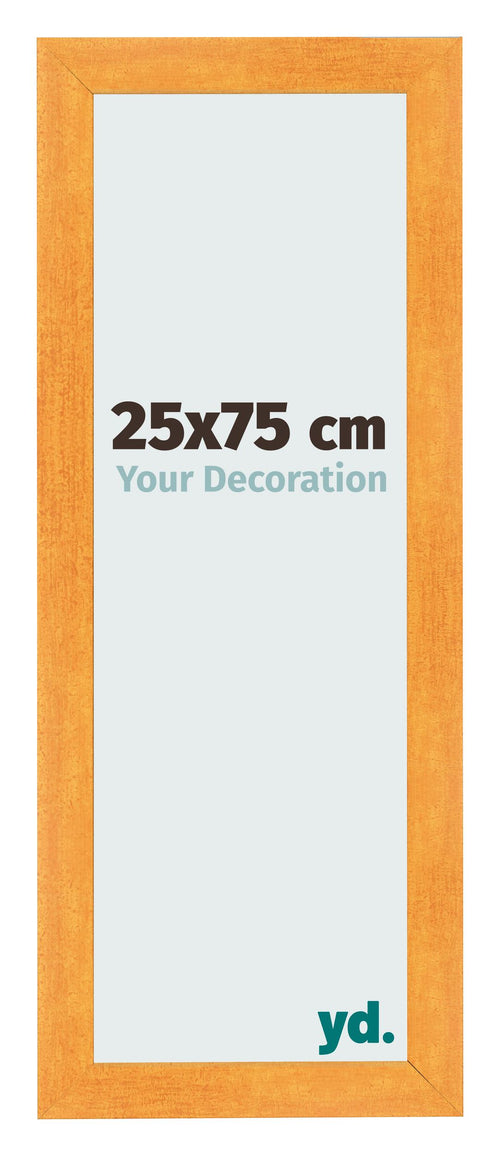 Fotokader 25x75cm Oranje MDF Pisa Voorzijde Maat | Yourdecoration.be