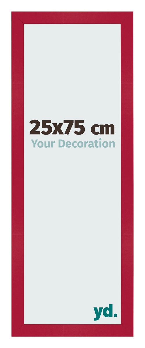 Fotokader 25x75cm Rood MDF Bologna Voorzijde Maat | Yourdecoration.be