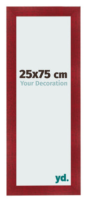 Fotokader 25x75cm Wijnrood Geveegd MDF Pisa Voorzijde Maat | Yourdecoration.be