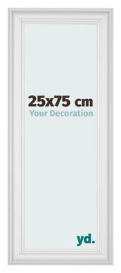 Fotokader 25x75cm Wit Geveegd MDF Lazio Voorzijde Maat | Yourdecoration.be