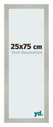 Fotokader 25x75cm Zilver Mat MDF Bologna Voorzijde Maat | Yourdecoration.be