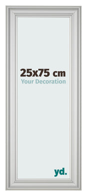 Fotokader 25x75cm Zilver Mat MDF Lazio Voorzijde Maat | Yourdecoration.be