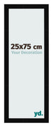 Fotokader 25x75cm Zwart Hoogglans MDF Bologna Voorzijde Maat | Yourdecoration.be