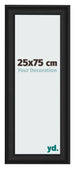Fotokader 25x75cm Zwart Houtnerf MDF Lazio Voorzijde Maat | Yourdecoration.be
