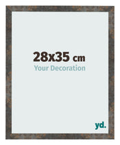 Fotokader 28x35 cm Geoxideerd Metaal MDF Bologna Voorzijde Maat | Yourdecoration.be