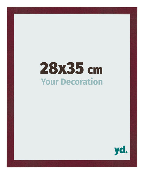 Fotokader 28x35 cm Wijnrood Geveegd MDF Bologna Voorzijde Maat | Yourdecoration.be