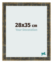 Fotokader 28x35cm Blauw Goud Gemeleerd MDF Pisa Voorzijde Maat | Yourdecoration.be