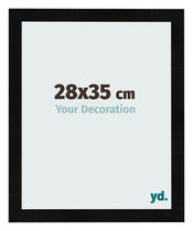 Fotokader 28x35cm Zwart Hoogglans MDF Pisa Voorzijde Maat | Yourdecoration.be