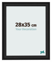Fotokader 28x35cm Zwart Houtnerf MDF Lazio Voorzijde Maat | Yourdecoration.be