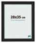 Fotokader 28x35cm Zwart Houtnerf MDF Lazio Voorzijde Maat | Yourdecoration.be