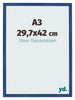 Fotokader 29 7x42 cm A3 Donkerblauw MDF Bologna Voorzijde Maat | Yourdecoration.be