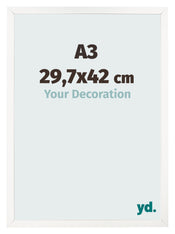 Fotokader 29 7x42 cm A3 Wit Hoogglans MDF Bologna Voorzijde Maat | Yourdecoration.be