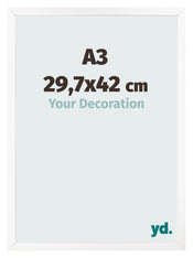 Fotokader 29 7x42 cm A3 Wit Mat MDF Bologna Voorzijde Maat | Yourdecoration.be