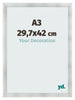 Fotokader 29 7x42cm A3 Aluminium Geborsteld MDF Pisa Voorzijde Maat | Yourdecoration.be