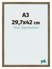 Fotokader 29 7x42cm A3 Brons Decor MDF Bologna Voorzijde Maat | Yourdecoration.be