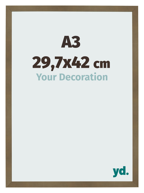 Fotokader 29 7x42cm A3 Brons Decor MDF Bologna Voorzijde Maat | Yourdecoration.be