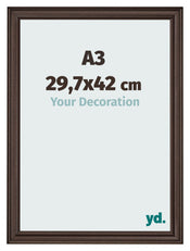 Fotokader 29 7x42cm A3 Eiken Donker MDF Lazio Voorzijde Maat | Yourdecoration.be