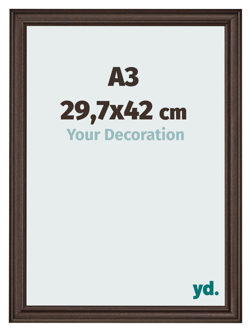 Fotokader 29 7x42cm A3 Eiken Donker MDF Lazio Voorzijde Maat | Yourdecoration.be