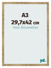 Fotokader 29 7x42cm A3 Goud Antiek MDF Bologna Voorzijde Maat | Yourdecoration.be