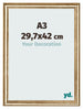 Fotokader 29 7x42cm A3 Goud Antiek MDF Lazio Voorzijde Maat | Yourdecoration.be