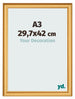 Fotokader 29 7x42cm A3 Goud Mat MDF Lazio Voorzijde Maat | Yourdecoration.be