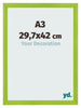 Fotokader 29 7x42cm A3 Groen MDF Pisa Voorzijde Maat | Yourdecoration.be